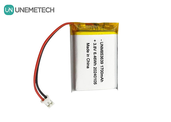 853639 4.35V 1700mAh 폴리머 리온 배터리 고전압