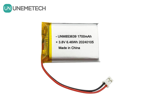853639 4.35V 1700mAh 폴리머 리온 배터리 고전압