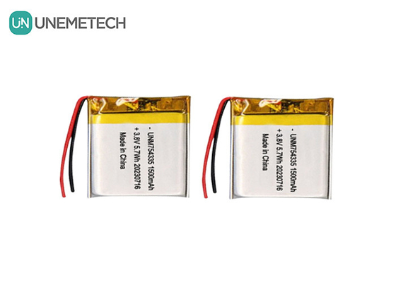 4.35V 고전압 리포 배터리 754335 3.8V 1500mAh 재충전 가능한 폴리머 리?? 배터리
