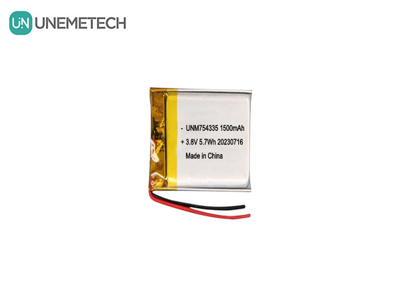 4.35V 고전압 리포 배터리 754335 3.8V 1500mAh 재충전 가능한 폴리머 리?? 배터리