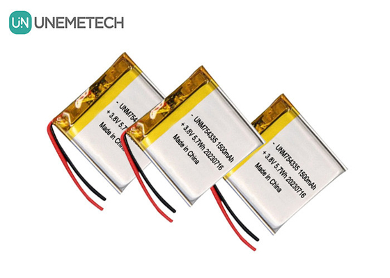 4.35V 고전압 리포 배터리 754335 3.8V 1500mAh 재충전 가능한 폴리머 리?? 배터리