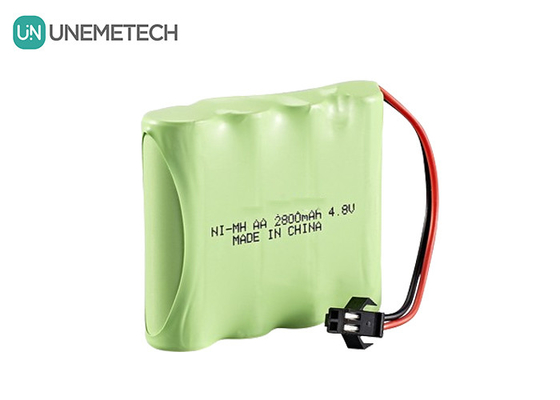 4.8V 니켈-메탈 하이드 배터리 2800mAh 재충전 가능한 AA 배터리 팩