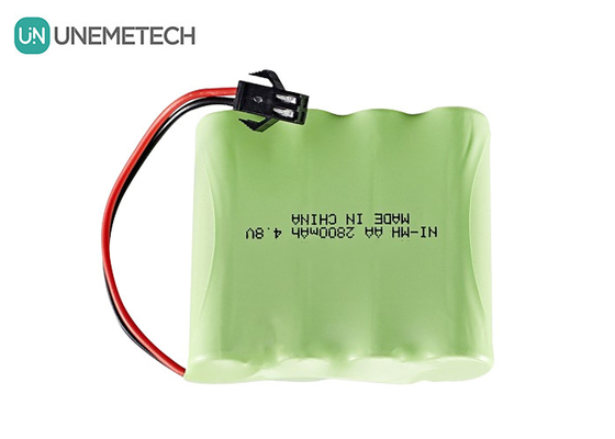 4.8V 니켈-메탈 하이드 배터리 2800mAh 재충전 가능한 AA 배터리 팩
