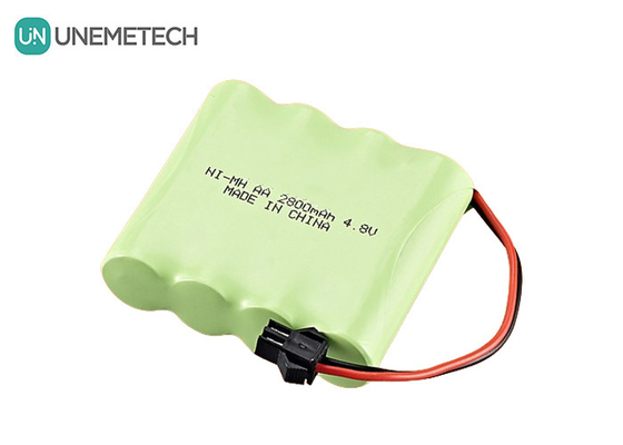 4.8V 니켈-메탈 하이드 배터리 2800mAh 재충전 가능한 AA 배터리 팩