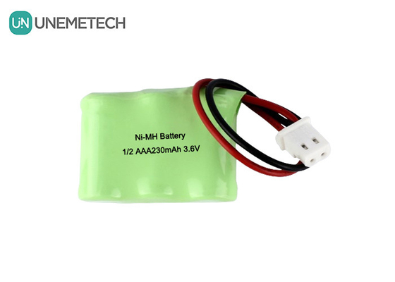 1/2AAA NiMH 재충전 배터리 팩 3.6V 230mAh 컬럼 재충전 배터리 팩