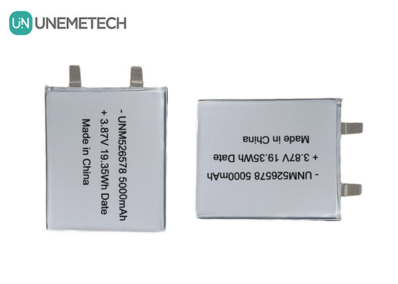 526578 3.87V 고전압 리포 배터리 5000mAh 4.45V 충전 전압