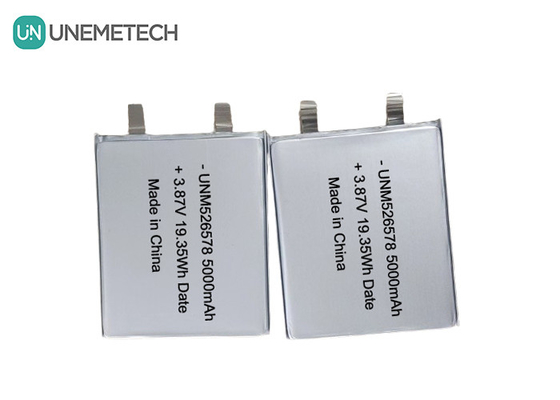 526578 3.87V 고전압 리포 배터리 5000mAh 4.45V 충전 전압