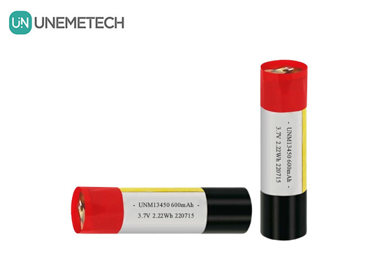 전자 담배용 재충전 가능한 실린더 리포 배터리 13450 3.7V 650mAh