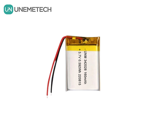 블루투스 배터리 160mAh 3.7V 충전 가능한 리?? 폴리머 이온 배터리 342028 추적기