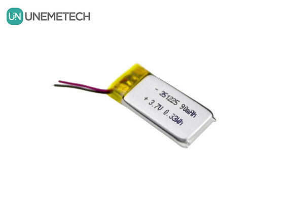 351225 폴리머 리온 이온 배터리 3.7V 90mAh 재충전 가능한 초 얇은 리온 폴리머 배터리
