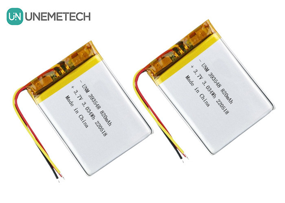 리?? 폴리머 배터리 3.7V 820mAh 393548 전자 유방 펌프용 리포 재충전 배터리