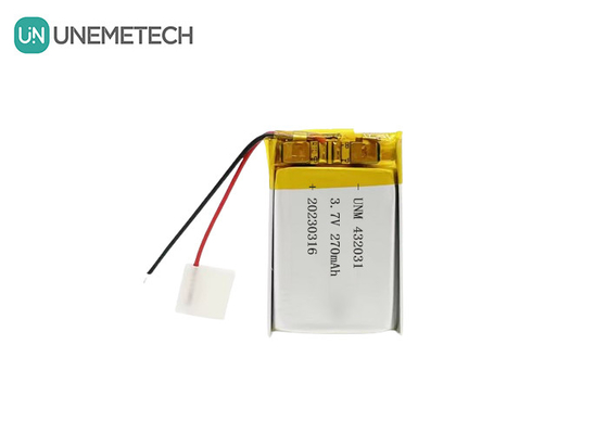 3.7V 270mAh 432031 전자 기기용 리?? 폴리머 배터리