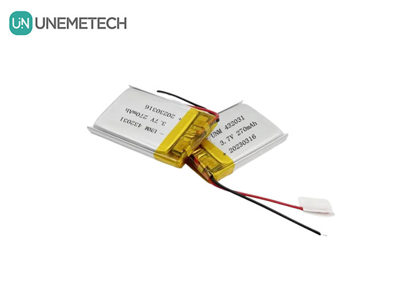 3.7V 270mAh 432031 전자 기기용 리?? 폴리머 배터리