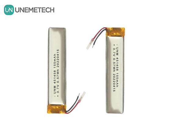 리포 3.7V 155mAh 재충전 가능한 폴리머 배터리 451458 무선 헤드셋용