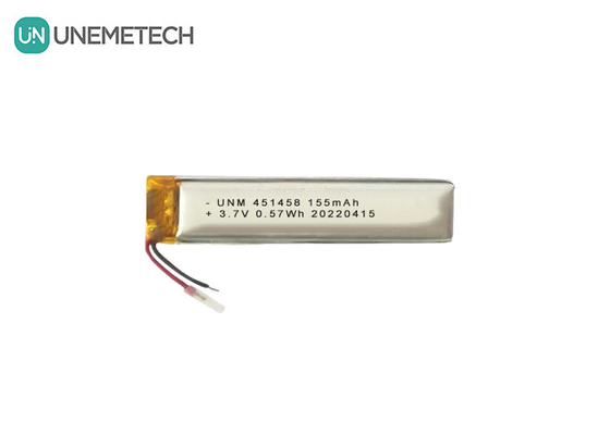 리포 3.7V 155mAh 재충전 가능한 폴리머 배터리 451458 무선 헤드셋용