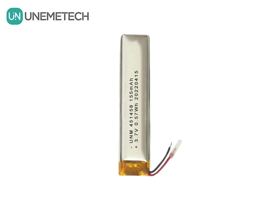 리포 3.7V 155mAh 재충전 가능한 폴리머 배터리 451458 무선 헤드셋용