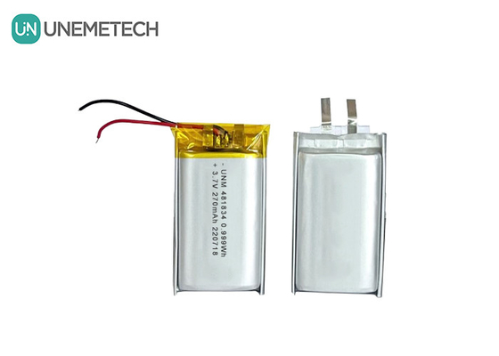 재충전 가능한 깊은 사이클 리온 이온 폴리머 배터리 3.7V 270mAh 481834 스마트 안경용