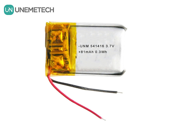 3.7V 리포 재충전 배터리 541416 81mAh 블루투스 헤드셋용 작은 리포 배터리