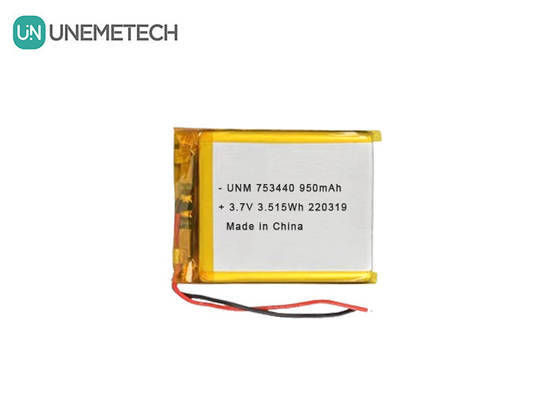 3.7V 리?? 폴리머 배터리 950mAh 753440 소형 카메라용 주머니 배터리