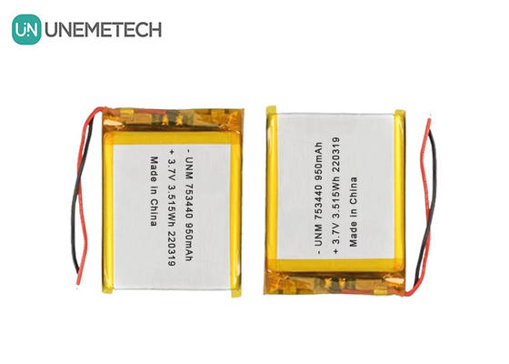 3.7V 리?? 폴리머 배터리 950mAh 753440 소형 카메라용 주머니 배터리