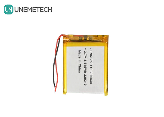 3.7V 리?? 폴리머 배터리 950mAh 753440 소형 카메라용 주머니 배터리