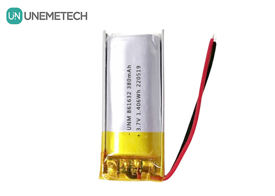 1S 리포 배터리 3.7V 380mAh 리 폴리머 배터리 861632 테이블 램프