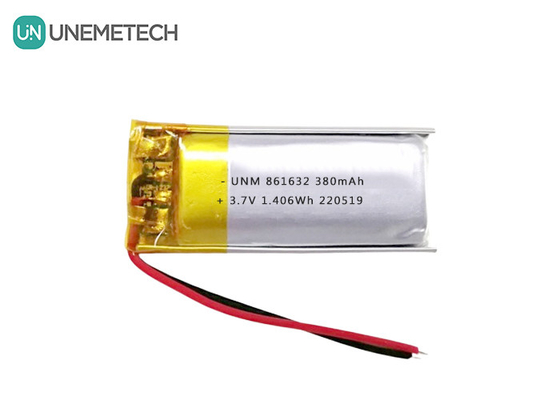 1S 리포 배터리 3.7V 380mAh 리 폴리머 배터리 861632 테이블 램프