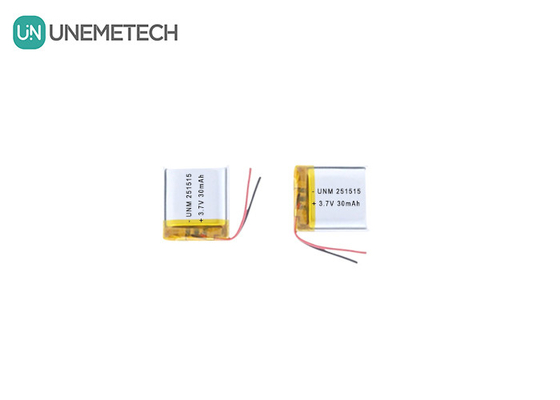 3.7V 30mAh 251515 소형 전자 온도 측정기용 소형 가벼운 리포 배터리