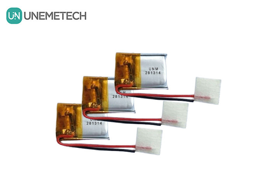 3.7V 25mAh 281314 작은 얇은 리포 마이크로 재충전 배터리