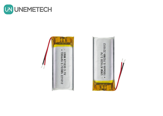 CE 인증 리포 배터리 471630 3.7V 190mAh 휴대용 전자 장치용 리 폴리머 배터리