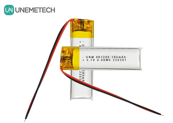3.7V 185mAh 481240 자동차 DVR용 리?? 이온 및 리?? 폴리머 배터리