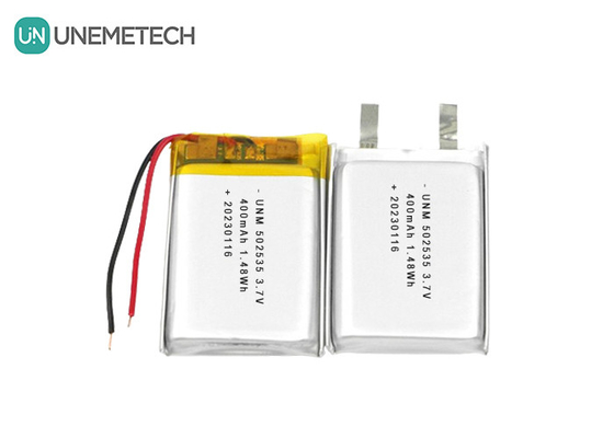 리 폴리머 배터리 팩 502535 400mAh 전자 기기용 3.7V 배터리