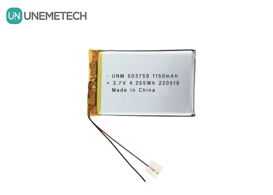 3.7V 1150mAh 503759 레코더용 맞춤형 리포 폴리머 재충전 배터리