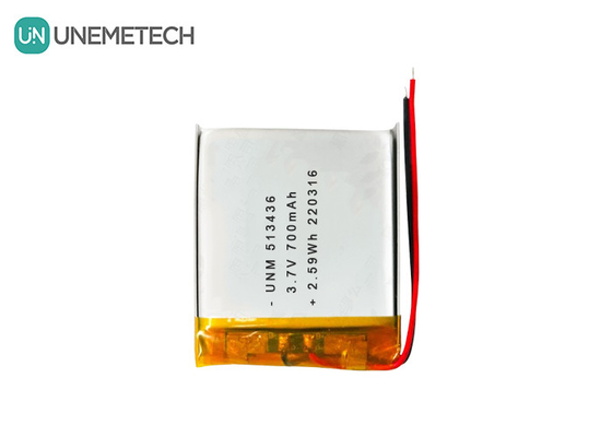 3.7V 700mAh 513436 GPS 추적기 위한 리?? 이온 폴리머 배터리
