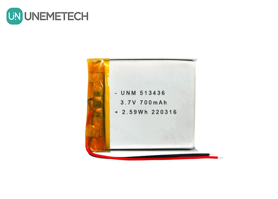 3.7V 700mAh 513436 GPS 추적기 위한 리?? 이온 폴리머 배터리