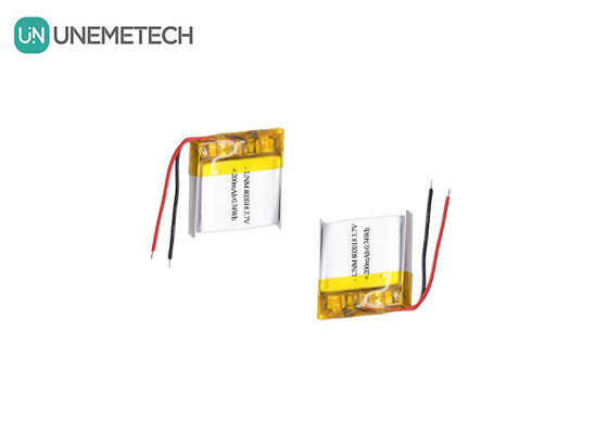 3.7V 200mAh 급 충전 리온 이온 폴리머 배터리 셀 802018