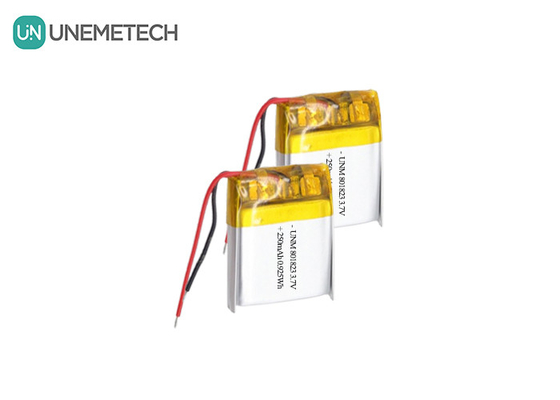 3.7V 250mAh 801823 주머니 계산기용 고 에너지 밀도 리포 배터리