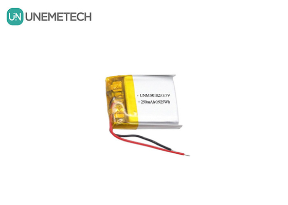 3.7V 250mAh 801823 주머니 계산기용 고 에너지 밀도 리포 배터리