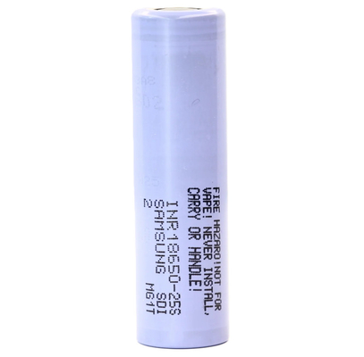 삼성 25S 18650 2500mAh 20A 배터리 3.6V 실린더 리?? 이온 셀 INR18650-25S