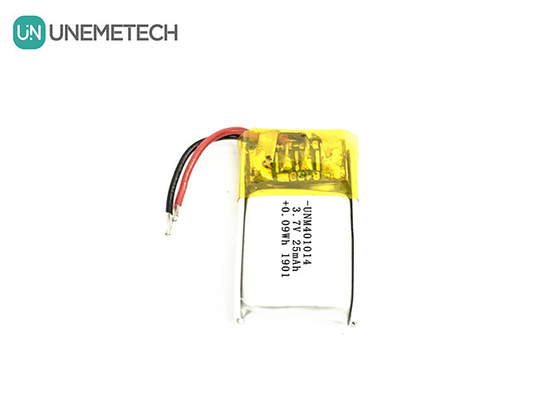 3.7V 25mAh 401014 스마트 안경용 초소형 리포 배터리