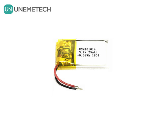 3.7V 25mAh 401014 스마트 안경용 초소형 리포 배터리
