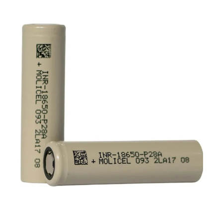 모리셀 INR-18650-P28A 18650 배터리 3.6V 2800mAh 최대 연속 충전 전류 35A