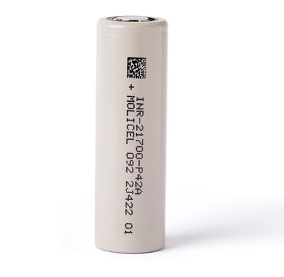 품질 모리셀 P42A 21700 4200mAh 45A 배터리 INR-21700-P42A 3.6V 플래트 톱 셀 공장