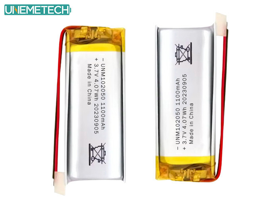 사용자 지정 리포 배터리 102050 3.7 V 1100mAh 리 폴리머 배터리 팩 CE 승인