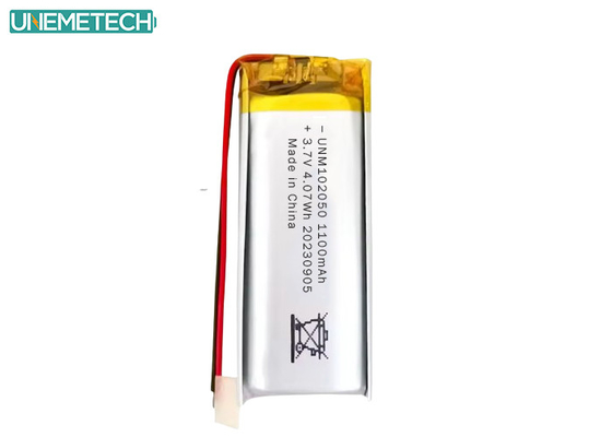 사용자 지정 리포 배터리 102050 3.7 V 1100mAh 리 폴리머 배터리 팩 CE 승인