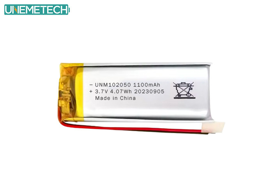 사용자 지정 리포 배터리 102050 3.7 V 1100mAh 리 폴리머 배터리 팩 CE 승인