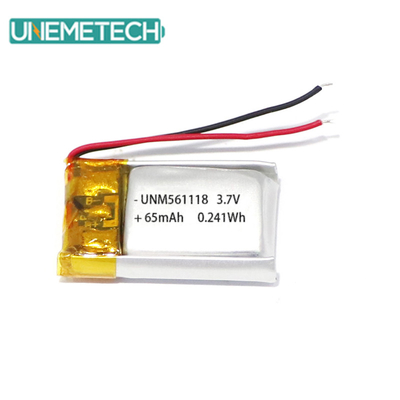 3.7V 65mAh 561118 귀기용 재충전 가능한 커스터마이징 가능한 리?? 폴리머 배터리