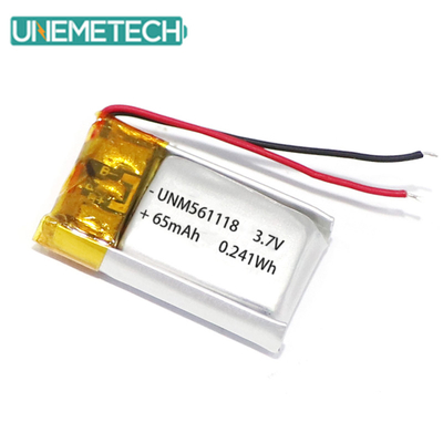 3.7V 65mAh 561118 귀기용 재충전 가능한 커스터마이징 가능한 리?? 폴리머 배터리