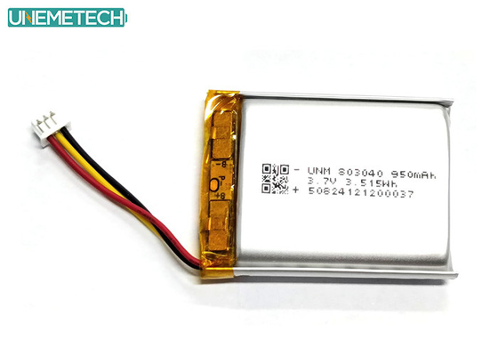 3.7V 950mAh 803040 폴리머 리?? 이온 배터리 Molex51021-3P