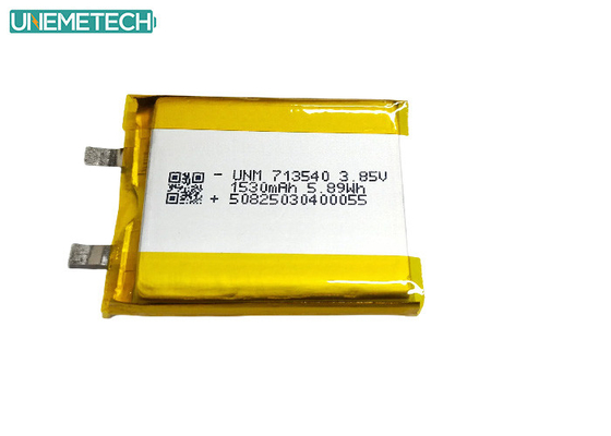 3.85V 고전압 리?? 폴리머 배터리 1530mAh 713540 의료기기용